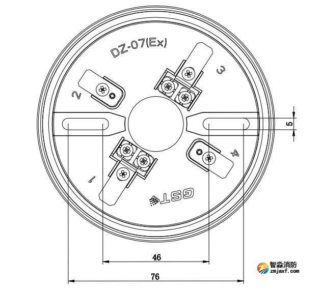 DZ-07(Ex)底座外形尺寸
